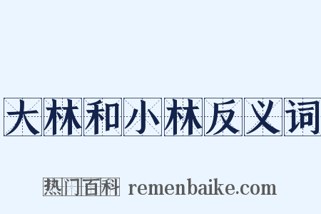 大林和小林反义词是什么意思的图片